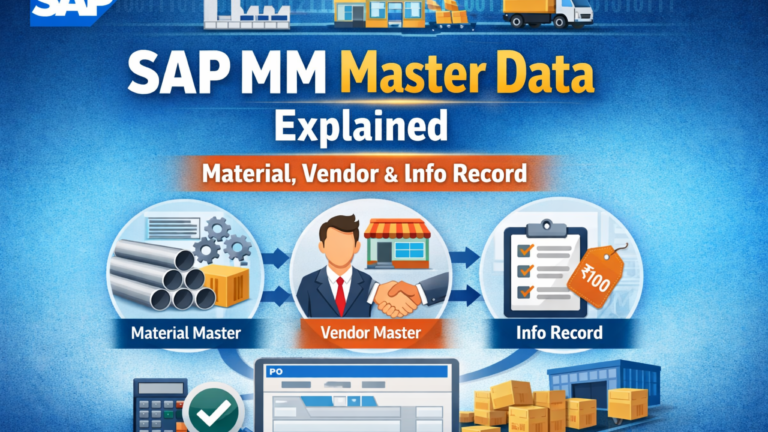 SAP MM Master Data Explained in Detail: Material, Vendor & Info Record