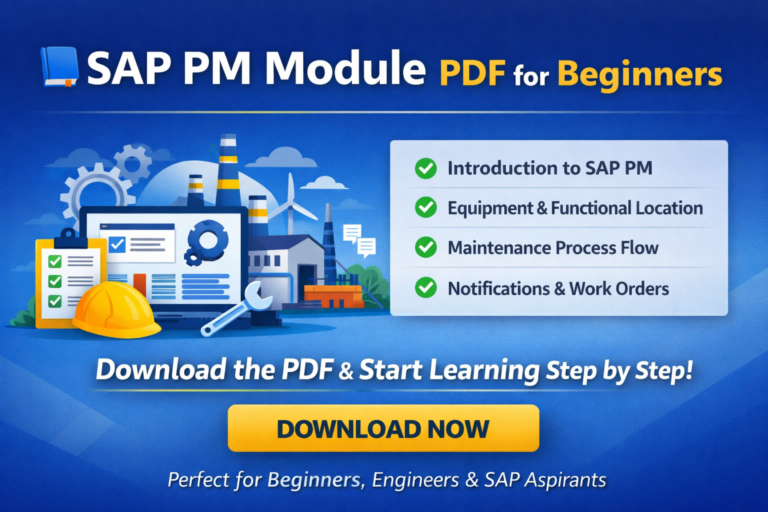 SAP PM Module PDF for Beginners