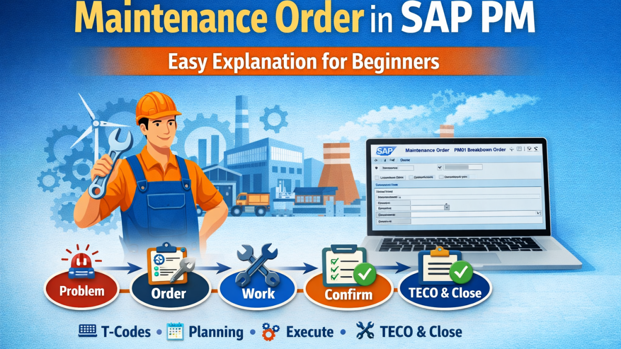 Maintenance Order in SAP PM – Easy Explanation for Beginners