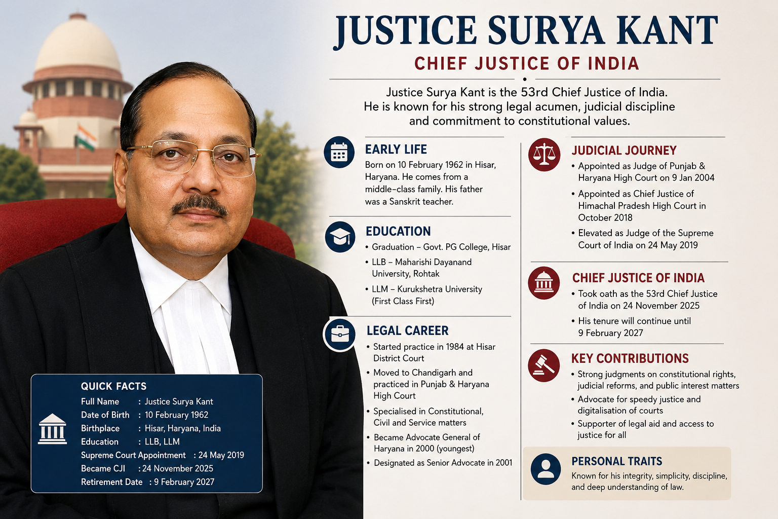 Justice Surya Kant Biography