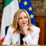 Giorgia Meloni Prime Minister of Italy speaking at an international summit in 2026