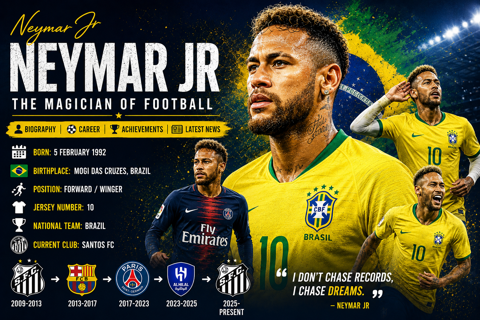 Neymar Jr Biography: Age, Career, Family, Net Worth, and Latest News in 2026, The Story of Brazil’s Football Icon: