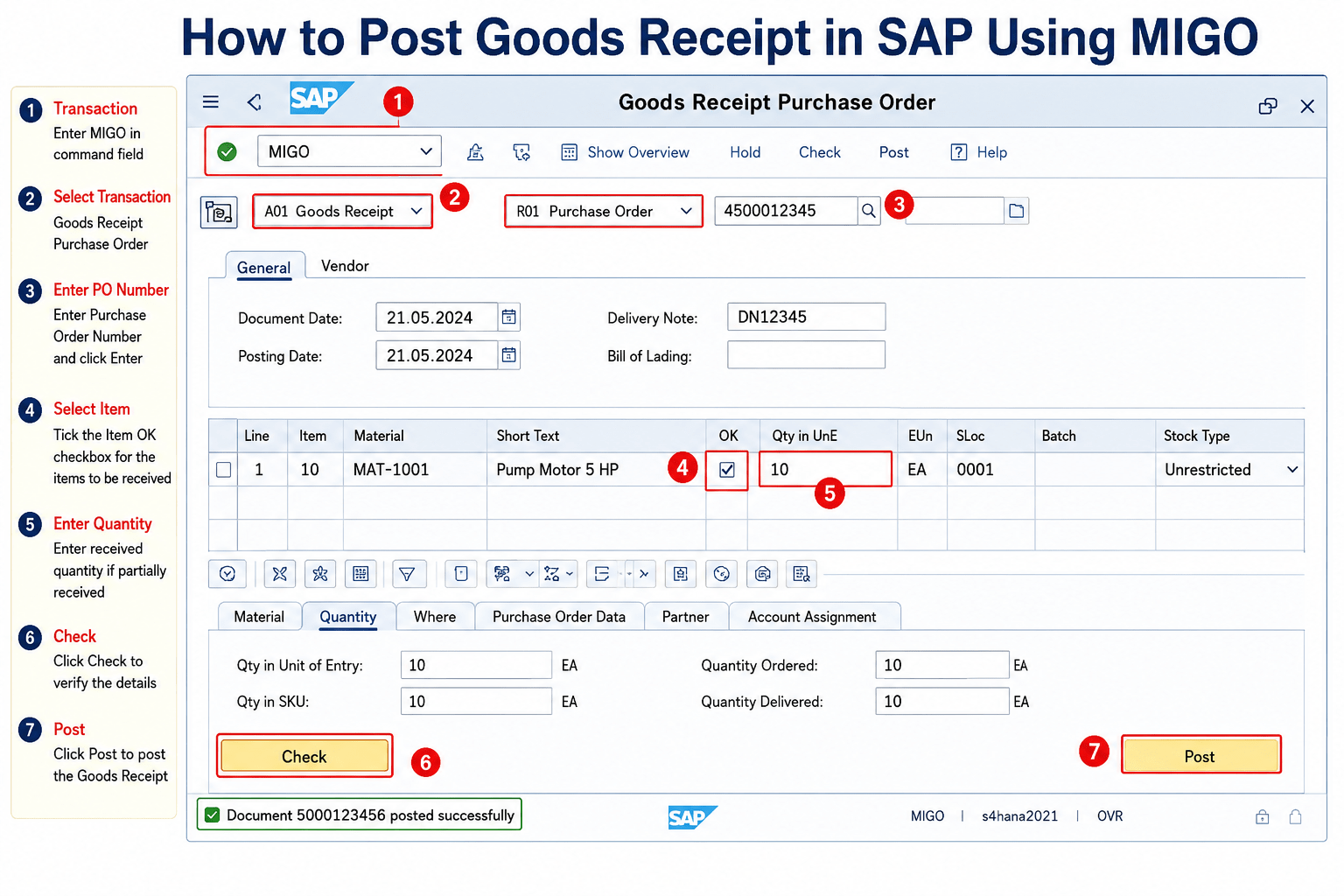 How to Post Goods Receipt in SAP Using MIGO (Step-by-Step Guide)