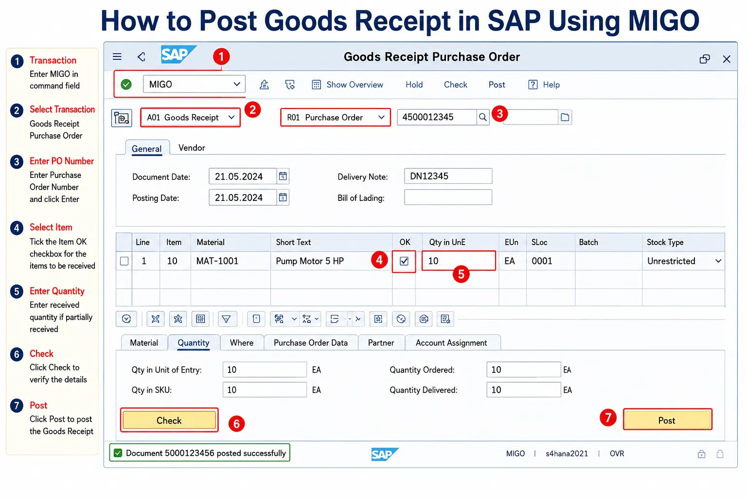 How to Post Goods Receipt in SAP Using MIGO (Step-by-Step Guide)